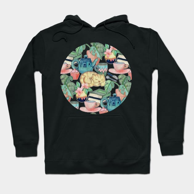 Lazy Afternoon - a chalk pastel illustration pattern Hoodie by micklyn